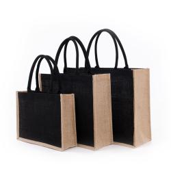 Custom Logo Color Natural PE Coating Lamination Burlap Eco Friendly Grocery Reusable Jute Shopping Bag Tote Bags