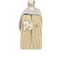 2022 Factory Wholesale Womens Mini Straw Beach Hand Bags With Lock Crossbody Bags Pu Leather Natural Raffia Ladies Handbags
