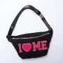 Keymay High Quality Multi-color DIY Personalized Varsity Letter Patches Plush Fanny Pack Belt Bag Sherpa Bum Bags for Women