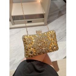 fashion banquet dinner party wedding evening bags sun shaped rhinestone clutches women luxury purse for dress 2024