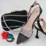 New Arrival Nigerian Party Shoes And Bags Set High Heels Ladies Gold Blue Shoes Wedding Party Luxury