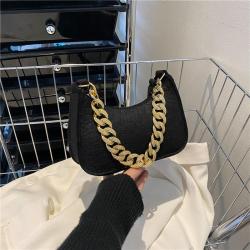 New style cheap low price shoulder bag ladies beautiful chunky chain  purses handbag for girls