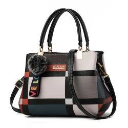 Large Capacity  Luxury Handbags for Women with Pompon China Wholesale PU Womens Bags Ladies Single Shoulder Bag