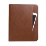 Custom leather portfolio folder notebook leather cover travel A4 document holder with ring binder