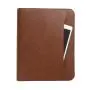 Custom leather portfolio folder notebook leather cover travel A4 document holder with ring binder