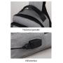 Chinese Supplier Brand School College Water Proof Outdoor Sport Casual Usb Charging Shoulder Chest Bag For Men