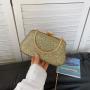 Trend metal handle crossbody bags ladies chain golden rhinestone bags women clutch bag party handbags wholesale