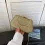 Trend metal handle crossbody bags ladies chain golden rhinestone bags women clutch bag party handbags wholesale