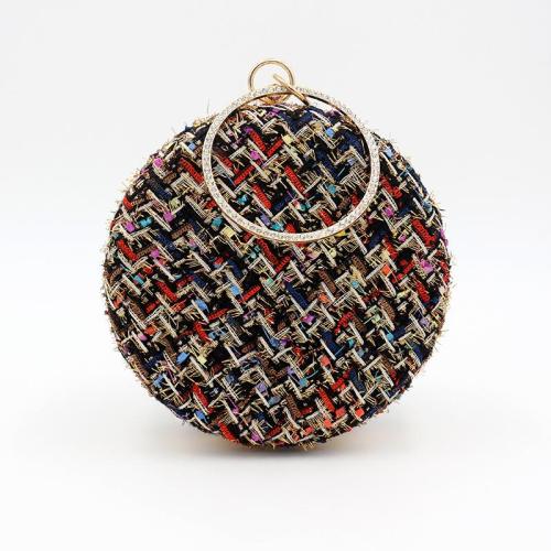 New arrival chain shoulder party purse designer handbags box clutches ladies round evening bag clutch bags for women pochette femme