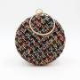 New arrival chain shoulder party purse designer handbags box clutches ladies round evening bag clutch bags for women pochette femme