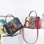 2024 new fashion women handbags quality printing PU designer female bags wholesale products ladies shoulder bags luxury 25 cm