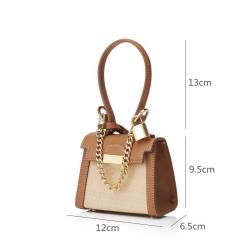 2023 Guangzhou Factory Retro Style Ladies Hand Bags Canvas Straw Vegan Leather Mini BagsTrendy Custom Logo Womens Crossbody Bags