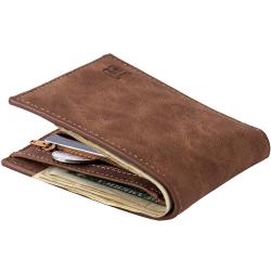 Vintage Style Short Section Men Wallet Pu Leather ID Card Wallet Male Coin Purse Front Pocket Wallet for Men Women Polyester OEM