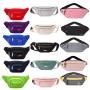 GELORY Custom Women Men Unisex Waist Bag Pack with Headphone Jack and Zipper Adjustable Strap Black Fanny Pack Custom Logo