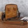 Men's leather vertical crossbody bag Crazy Horse retro bag