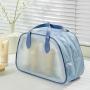 Hot sell factory directly double layer pvc cosmetic bag travel  kits pvc makeup bag  pvc wash bag