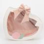 Hot selling sweet heart clear ita bag with glitter PVC window custom design ita bag