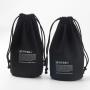 Round Bottom Organic Canvas Drawstring Bag Black Canvas Candle Packaging Pouch