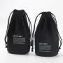 Round Bottom Organic Canvas Drawstring Bag Black Canvas Candle Packaging Pouch