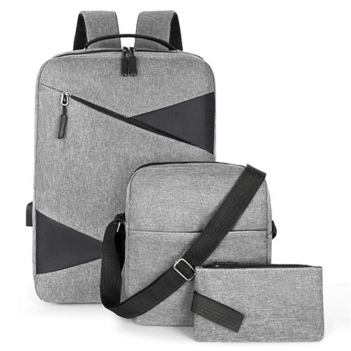 KBW600 Nylon Laptop Bag Business Commuting Business Trip Backpack USB Casual Men Travel Three Sets of Shoulder Bag