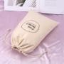 2023 New Arrivals Natural Canvas Christmas Gift Bag For Packing Drawstring Customized Cotton Canvas Shopping Dust Pouch