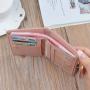 Geometric Women Cute Pink Wallets Pocket Purse Card Holder Patchwork Wallet Lady Female Fashion Short Coin Burse Money Bag
