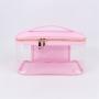 Keymay New Design Girls Pvc Handle Toiletry Bag Custom Personalized Letters Cosmetic Travel Zipper Pouch Bag  Clear Makeup Bags