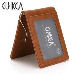CUIKCA Wallet Card Holder Purse Slim Leather Mens Case Mini Women Men Casual Cover Wallets