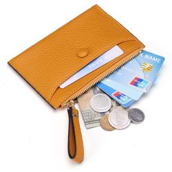 Ultra-Thin Mini Pu Coin Purse Id Card Driver'S License Leather Case Multi-Functional Storage Bag Card Holder