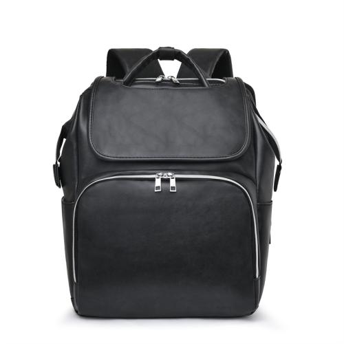 PU Leather Diaper Bag Baby Diaper Bag with Changing Station Waterproof  Leather Diaper Backpack