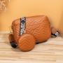 2024 New Korean Edition Women's Bag V-Pattern Embroidered Single Shoulder Crossbody Fashionable Lady Mother Bag One Piece