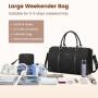 LOVEVOOK 2024 New Fashion Quilted Weekender Overnight Duffle Bag with 3 Packing Cubes Carry on Travel Luggage Duffel Bags Women