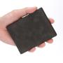KHF047 2023New Cross Border Fashion Short Wallet Vintage Frosted Wallet Men's US Money Clip Multi Card