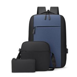 custom logo luxury fashion men travel waterproof school laptop business 3 pcs backpack and crossbody bag set