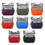 HR477 Unisex Single Shoulder Bag New Fashion Sandwich Zipper Pocket Crossbody Bag Nylon Cloth Leisure Outdoor Sports Bag