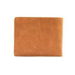 RFID blocking coin pocket wallet durable full grain leather bifold wallet for men