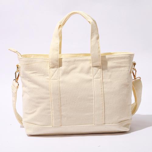 Custom Luxury Outdoor Oversize Letter Patch Decoration Designer Sling Tote Bag Corduroy Canvas Handbags For Women