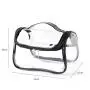 Gelory PVC Transparent Waterproof Large Capacity Wash Pouch Portable Cosmetic Bag Swimming Storage Bag