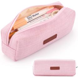 Gelory Custom Logo Pencil Pouch Travel Toiletry Make Up Bag Coin Pouch Durable Office Stationery Organizer For Teen School