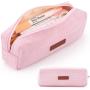Gelory Custom Logo Pencil Pouch Travel Toiletry Make Up Bag Coin Pouch Durable Office Stationery Organizer For Teen School