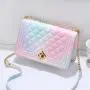 Hot Selling Women Bag NEW Fashion rainbow Lady Handbag PU leather crossbody pattern purse for girls