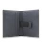 Leather Pull Tab Style Credit Card Wallet Grey Cow leather Card Slot Slim Wallet