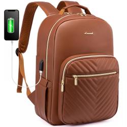 LOVEVOOK 2022 Wholesale custom school bags large PU leather 15.6 17in women men travel bags Work Business laptop backpacks