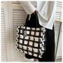 Senior Sense Large Capacity All-In-One Shoulder Bag New Fashion Canvas Bag College Class Handbag
