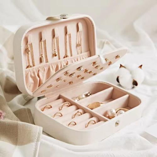 Wholesale Eco-friendly Custom Logo Leather Organizer Jewelry Packaging Luxury Leather Custom Jewelry Gift Box Jewelry Box