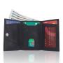 Hot Sale Leather Aluminum Pop Up Wallet Custom Men RFID Blocking Card Holder Metal Wallets