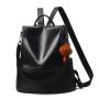 2024 Fashion latest designers ladies shoulder bags girls school bags leather women's laptop backpacks with hair ball