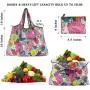 Custom Logo Printed Reusable Eco Friendly Waterproof Foldable Polyester Grocery Shopping Tote Shoulder Bag For Travel Beach