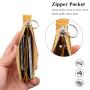 Ultrathin Leather Multi Card Organizer Wallet Credit Card Holder Thin Wallet with Zipper Pocket Leather Simple Storage Bag