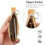 Ultrathin Leather Multi Card Organizer Wallet Credit Card Holder Thin Wallet with Zipper Pocket Leather Simple Storage Bag